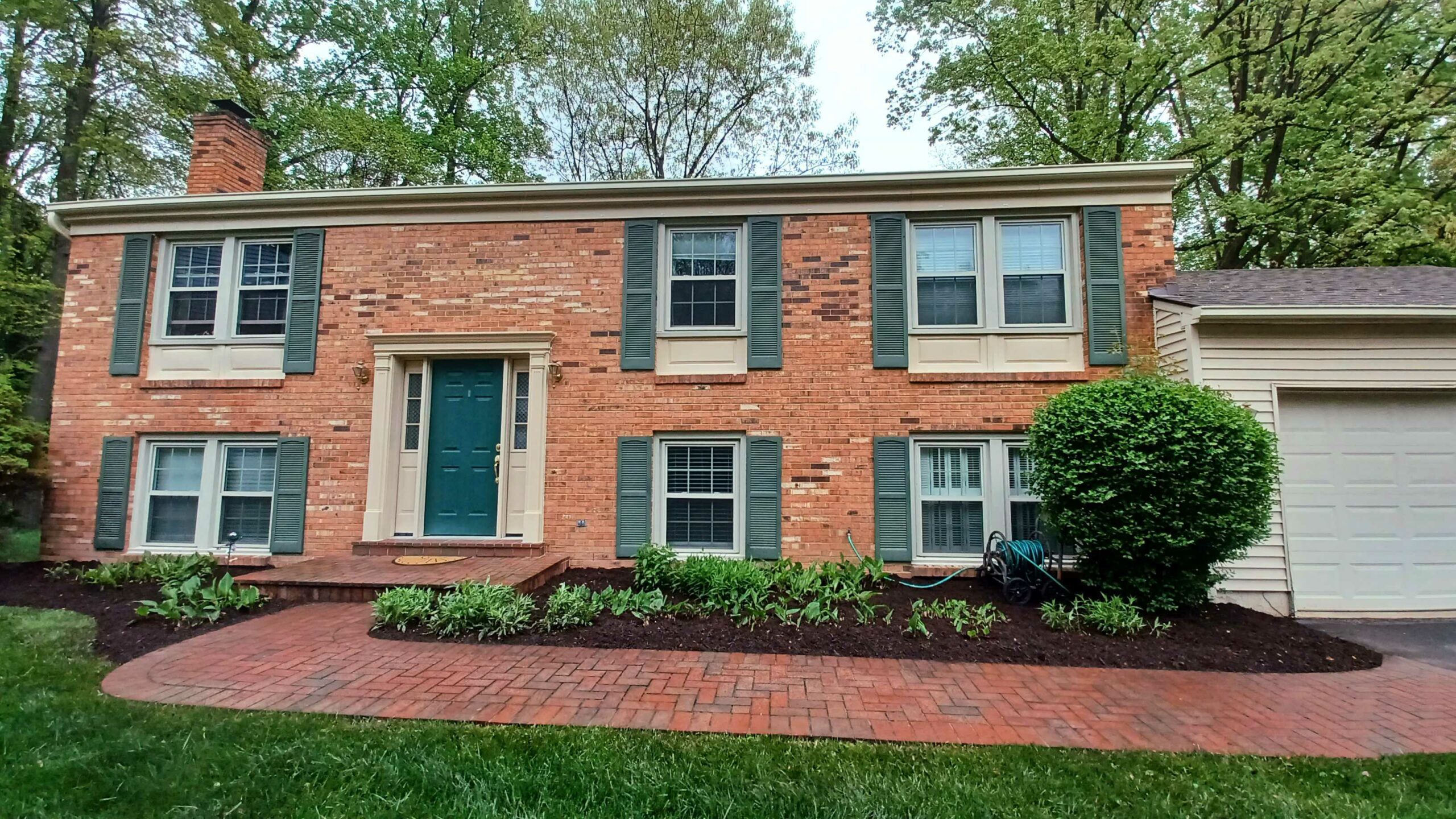 Maintained landscaping after a cleanup visit